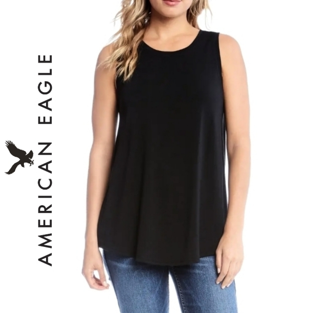 AE Soft & Sexy black scoop neck tank muscle tee